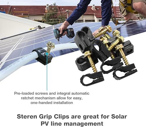 Miniatura 9 de STEREN Clips coaxiales para cables - Soporte para cables - Clips laterales para colgar - Soporte de cable para escritorio - Abrazaderas para cables