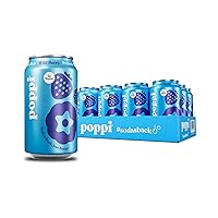 Vista 16 de POPPI Soda prebiótica espumosa, bebidas con vinagre de sidra de manzana, agua con gas y jugo de frutas, Cherry Cola, 12 oz (paquete de 12)