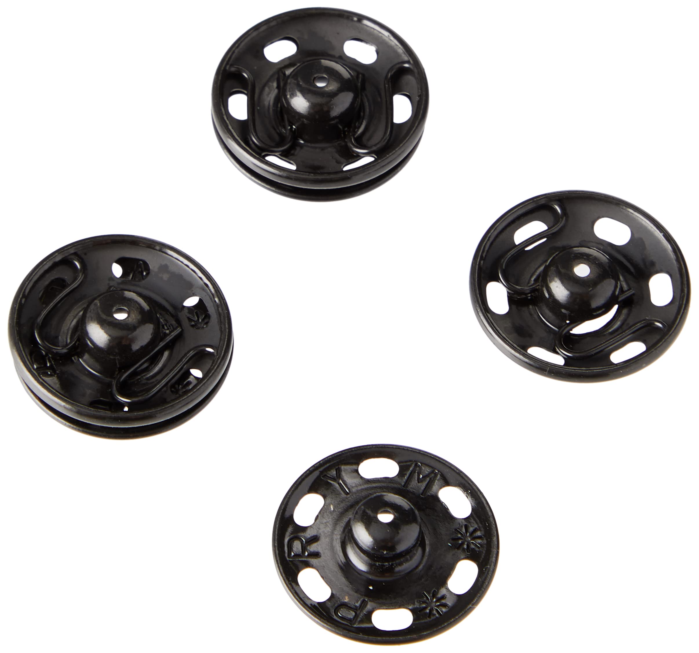 PRYM drukknoppen om op te naaien, 21 mm, messing, 3 stuks, zwart