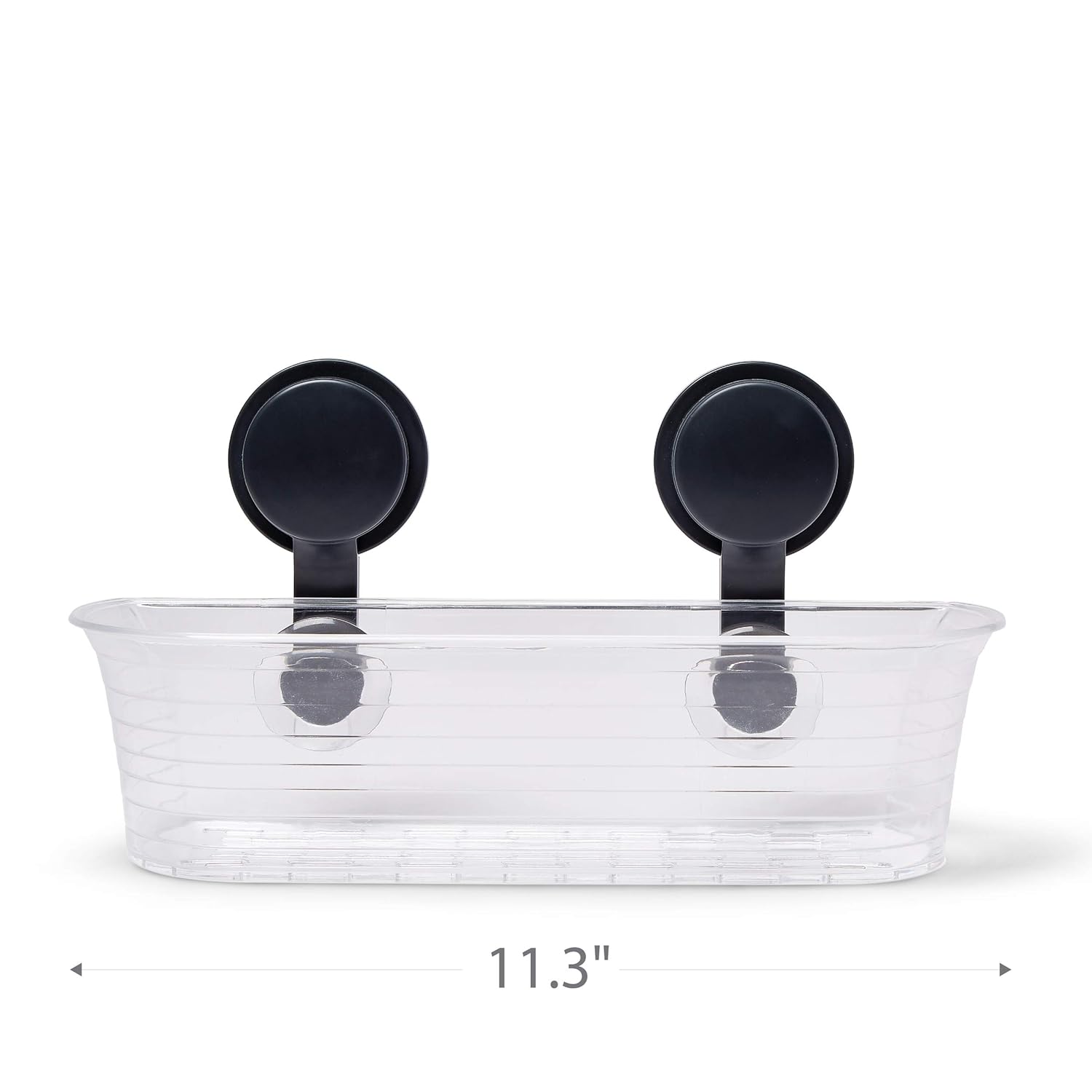 Medline Momentum Shower Caddy - Clear, Stick n' Lock Technology, Bathroom Shower Basket Organizer, Ideal for Medical Patients, Hospitals, Nursing Homes