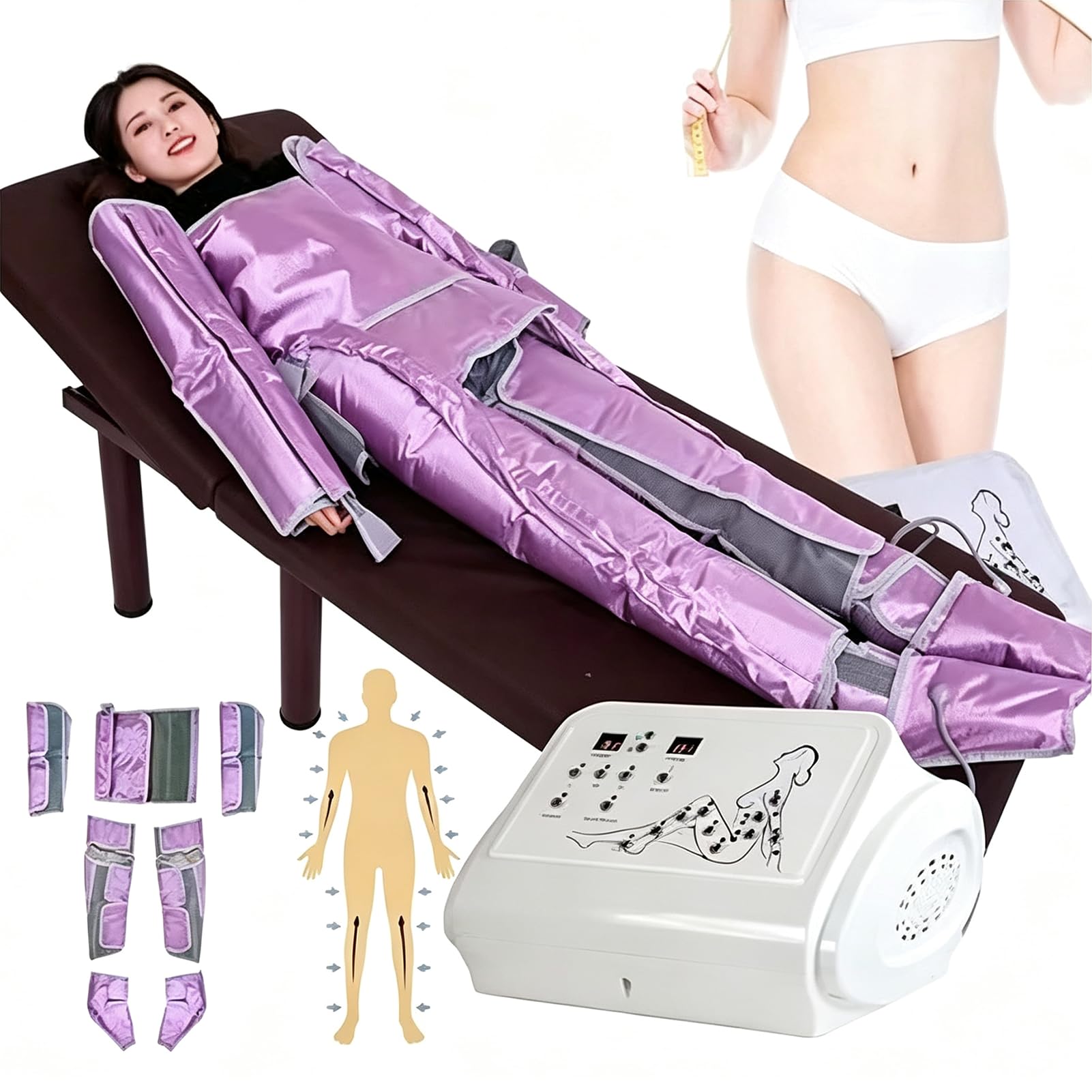 Pressoterapia Linfodrenaggio Total Body per Casa Massaggiatore Elettrico Compressione Massaggiatore Anticellulite Macchinario Macchina Linfodrenaggio Tuta Drenaggio Linfatico