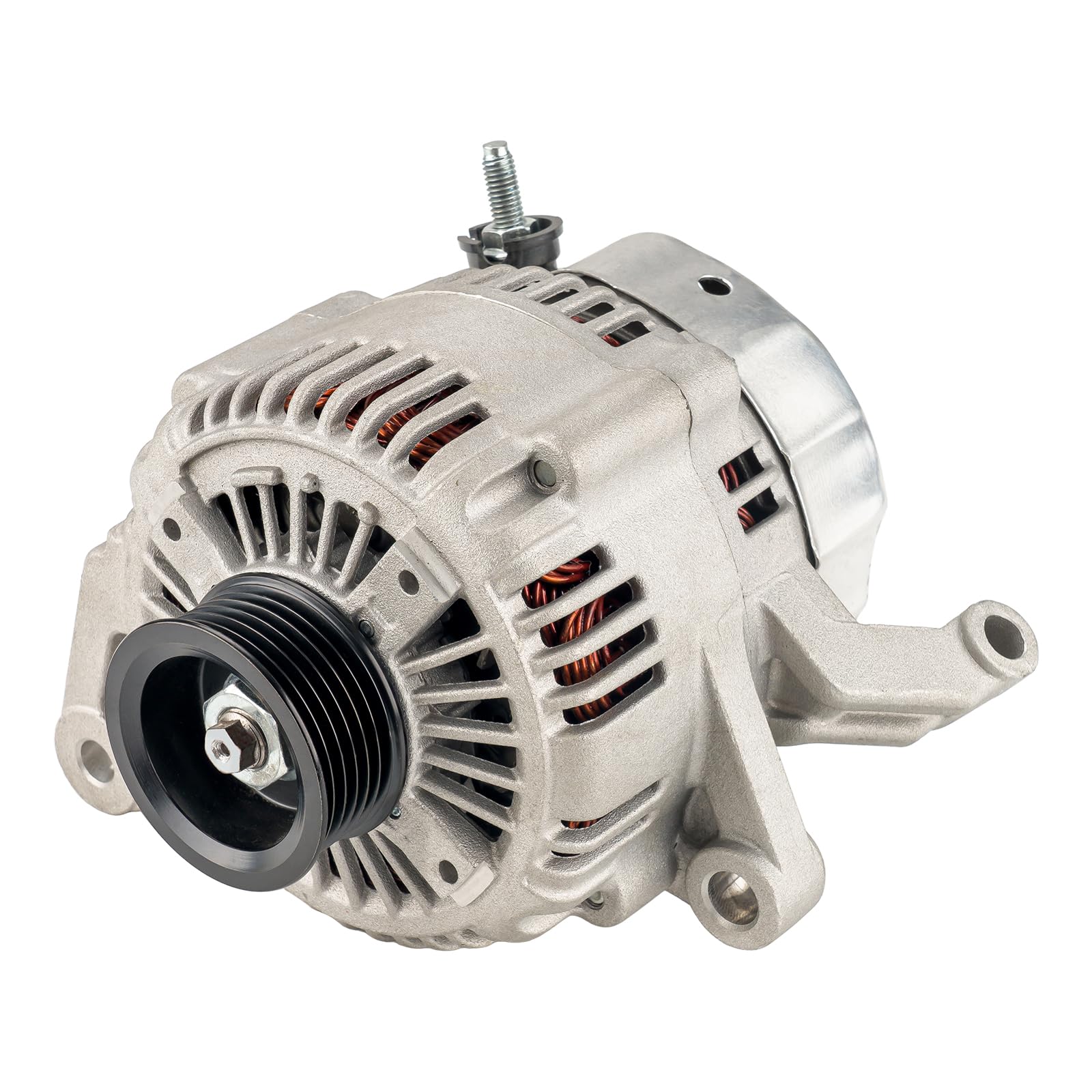 Alternator New Fit for Liberty 2003-2006 3.7L Grand Cherokee 2001-2003 4.7L Dakota 2001-2004 4.7L/2005-2006 Raider 2006, 13873N 136Amp 12V CW 6-Pulley Groove-image-31