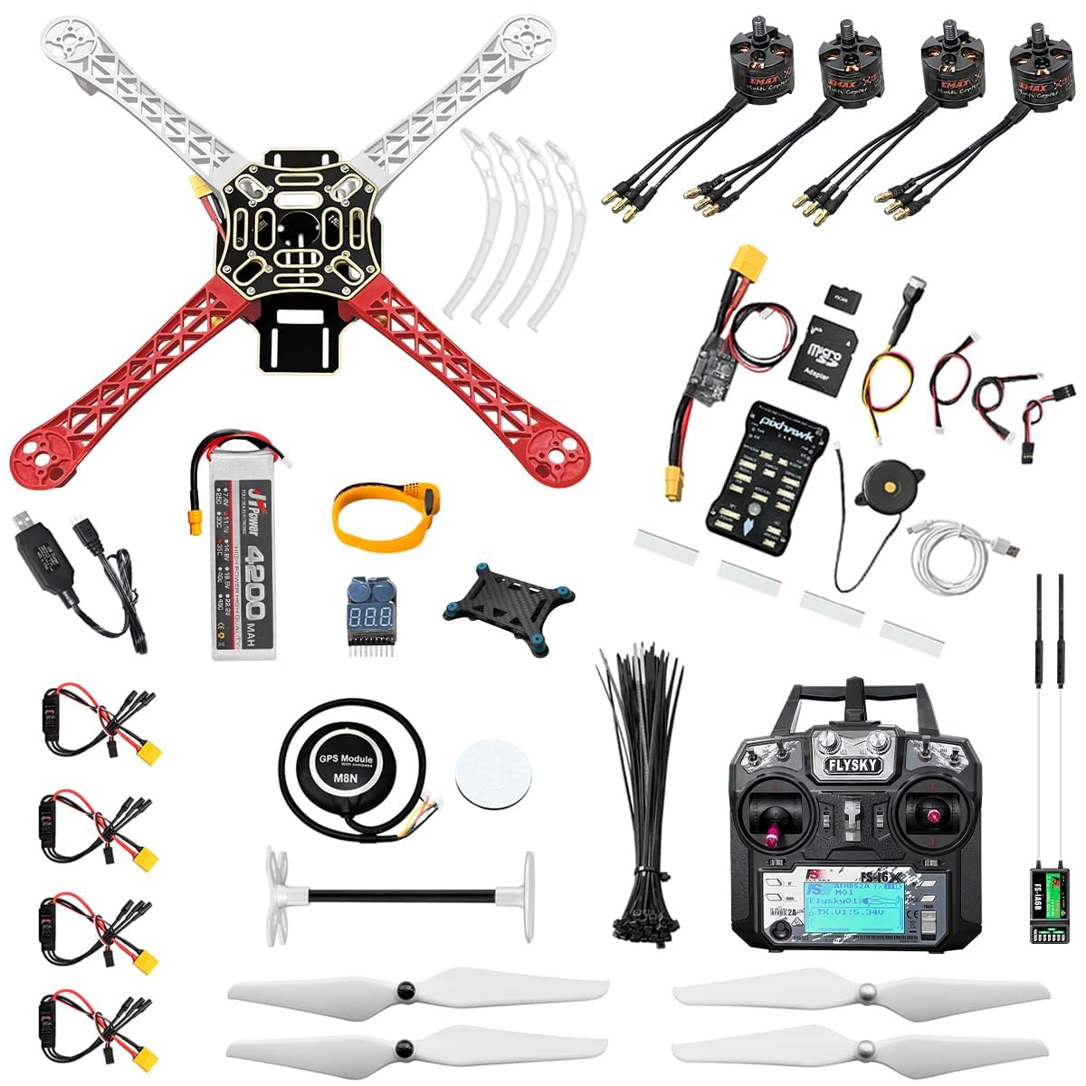 Amazon.co.jp: HAWK'S WORK F450 ドローンキット 組み立て用、4軸