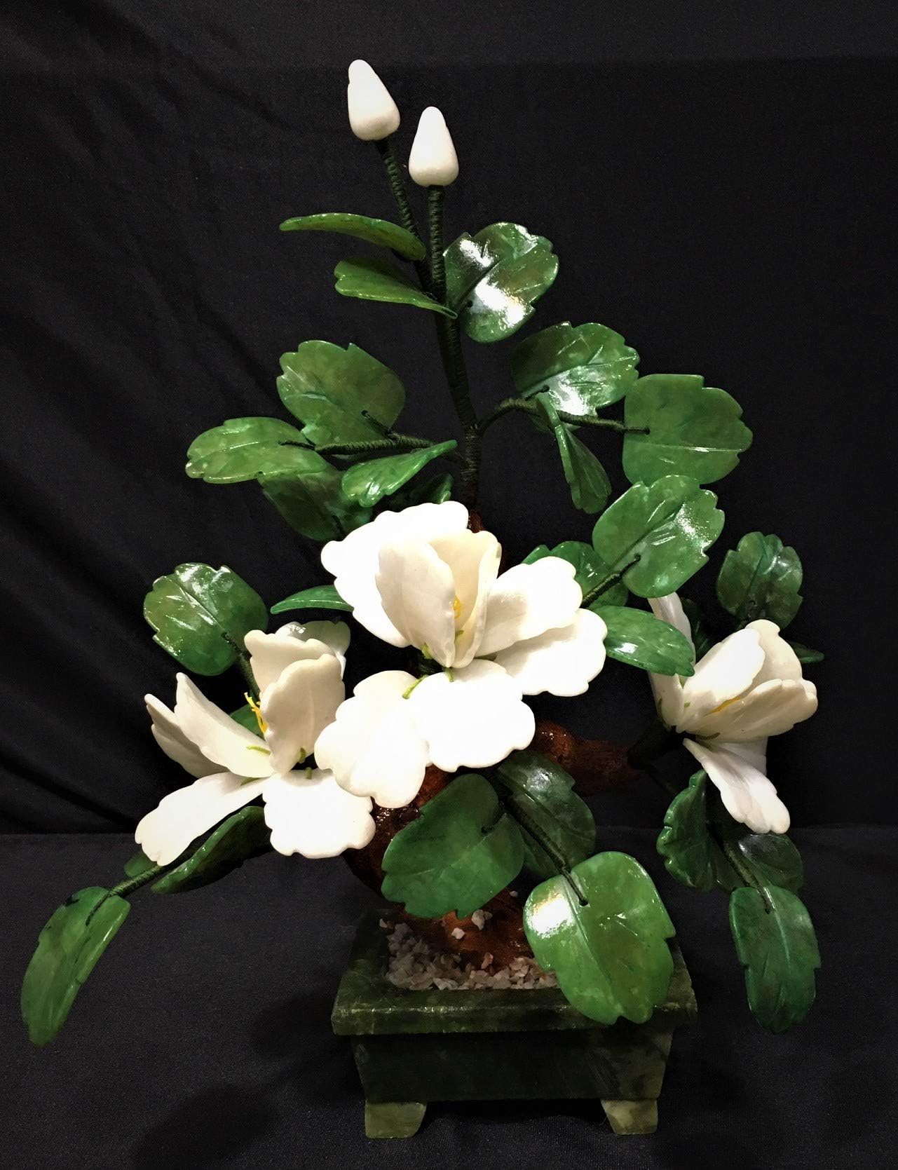CFC 13" White Jade Flower 202-3a