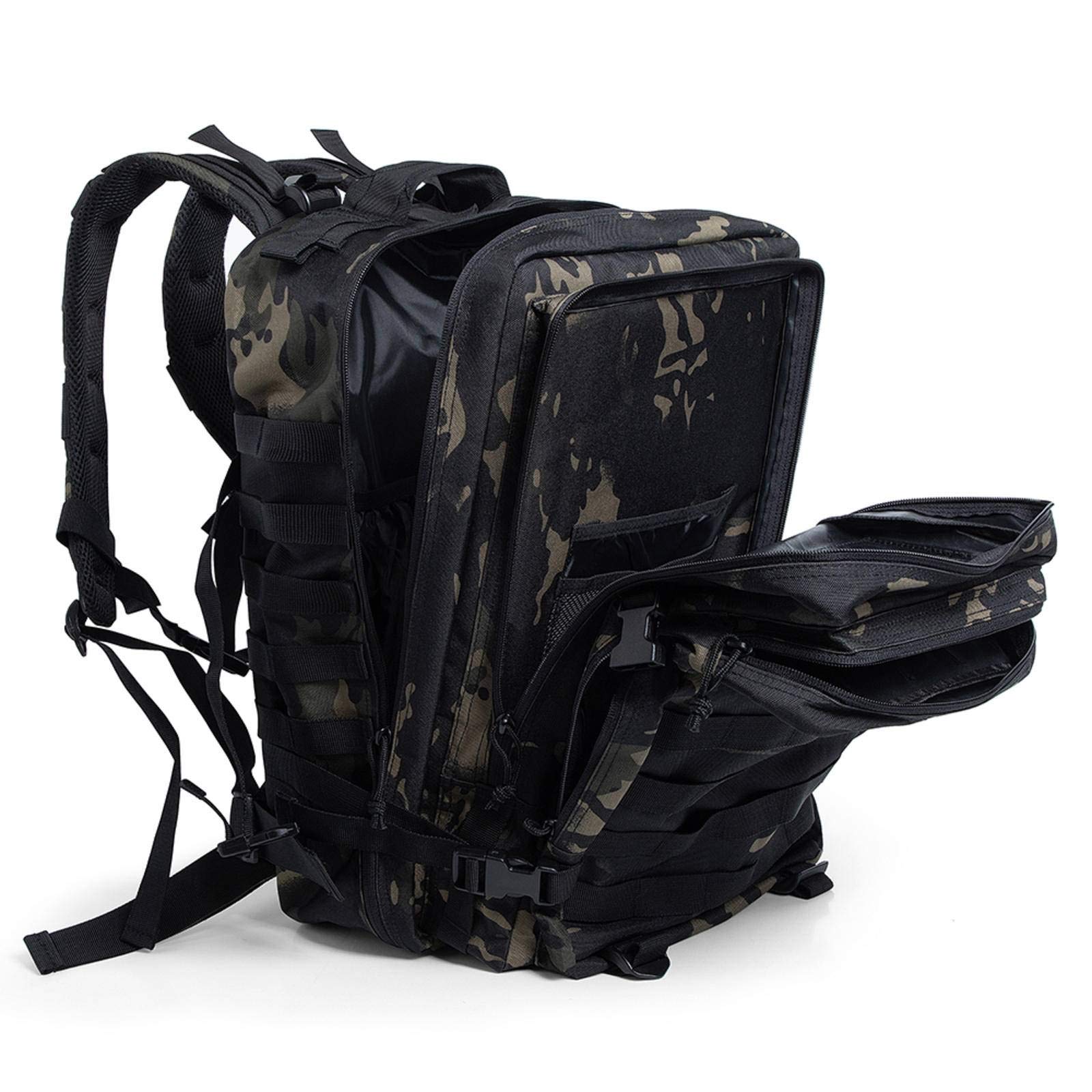 N-B Plecak wojskowy, wojskowy plecak taktyczny, 50 l, plecak na polowanie, trekking, wodoodporny, worek na robaki