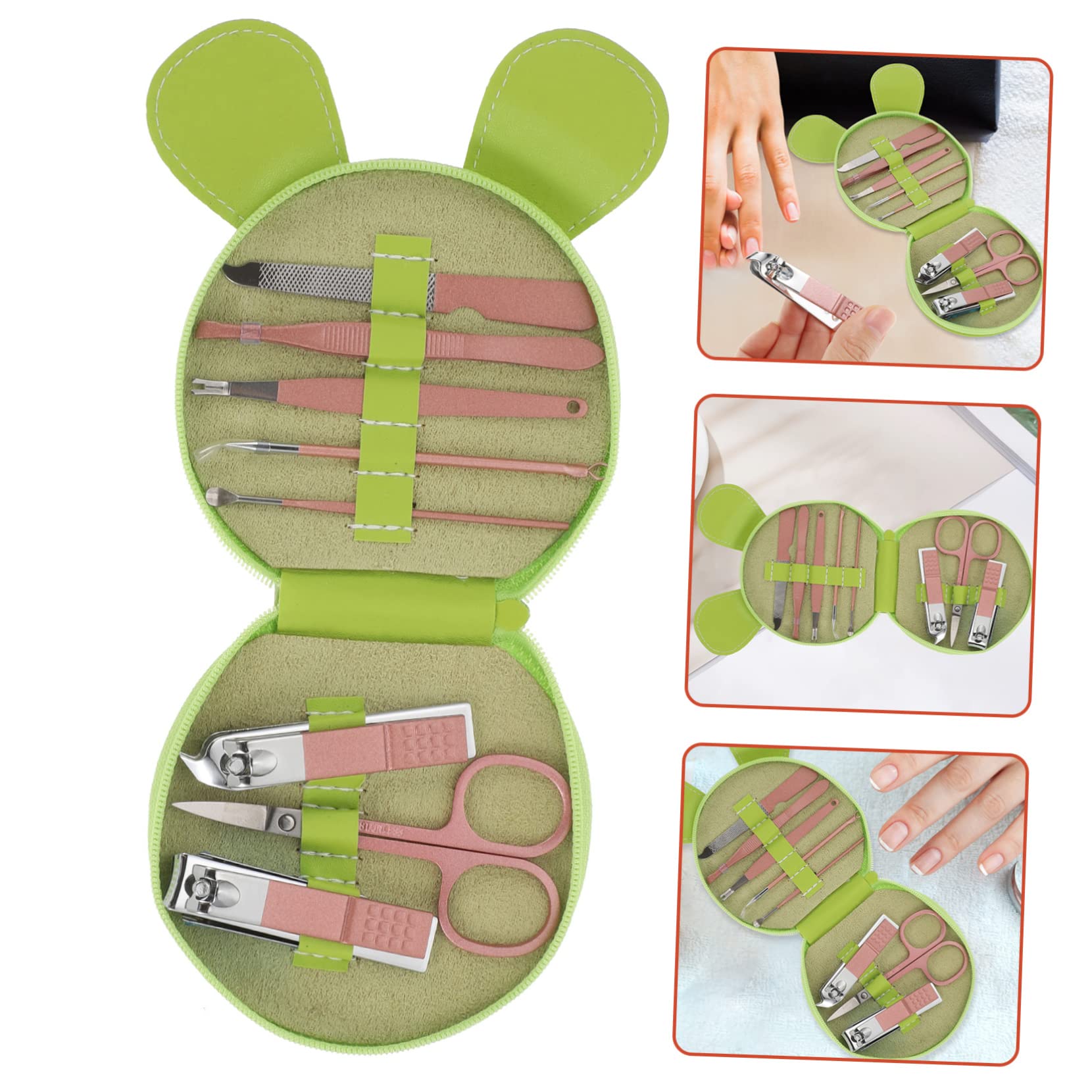 Healeved 3sets Tronchesi Per Unghie Inossidabile Kit Manicure Portatile Per Manicure e Pedicure e Pratici e