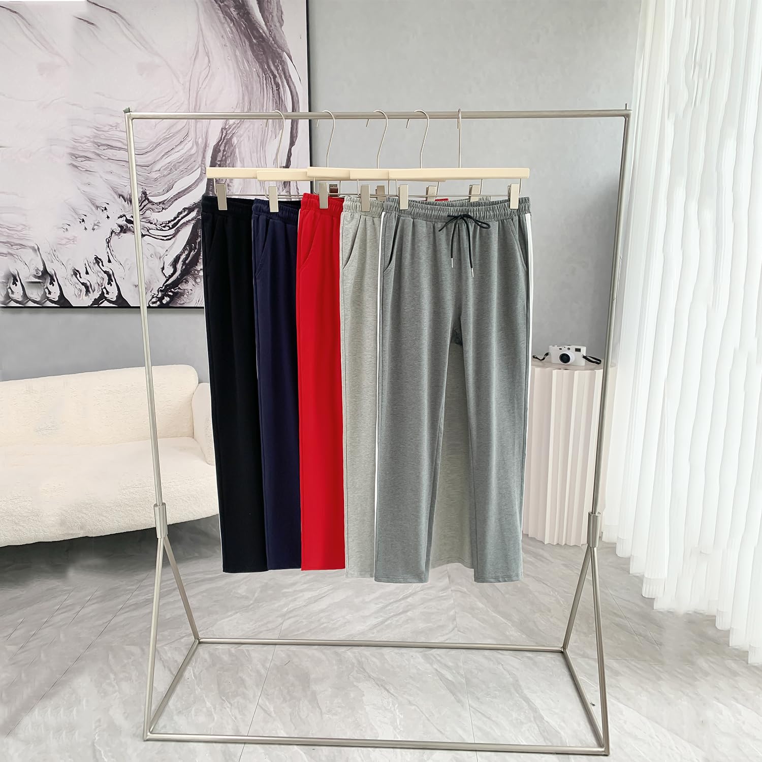 FGFD&OU Pantaloni Sportivi Donna in Cotone, Pantaloni Lunghi Joggers Elasticizzato, Pantaloni da Tuta Donna per Jogging Sport Yoga Fitness