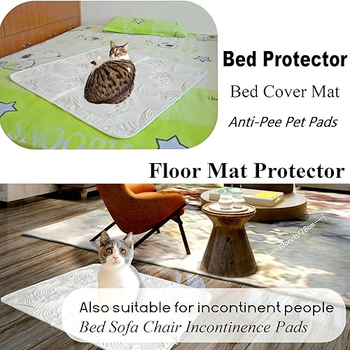 Miniatura 4 de Funda protectora cuadrada para muebles de perros y gatos con respaldo impermeable, 28 x 28 pulgadas, tela lavable contra la incontinencia de orina,