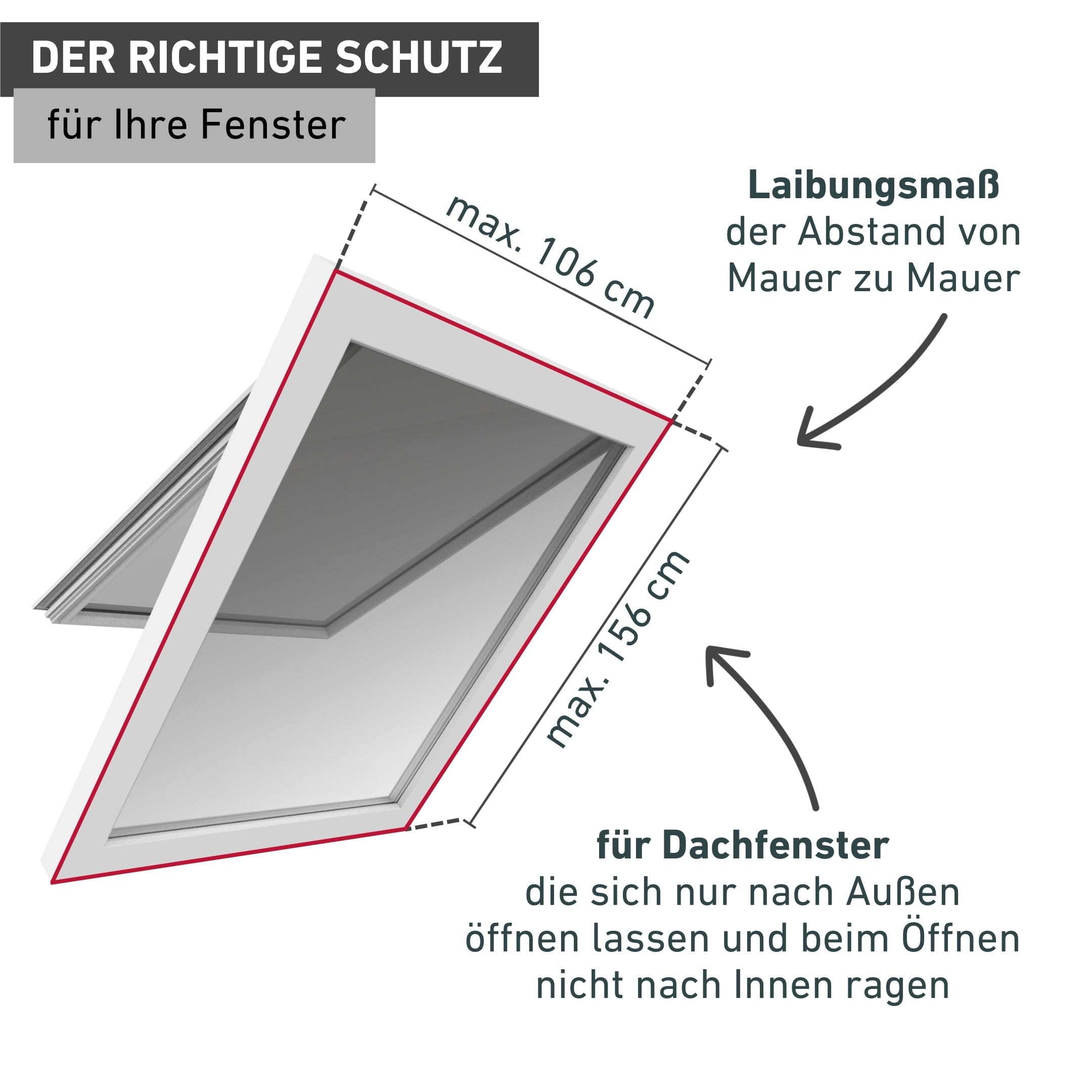 Windhager Insektenschutz‑Plissee für Dachfenster EXPERT - weiß - 110 x 160 cm - Fliegengitter Dachfenster, Mückenschutz, Insektenschutzgitter, Fliegenschutz, Mückengitter, Sonnenschutz - 04335