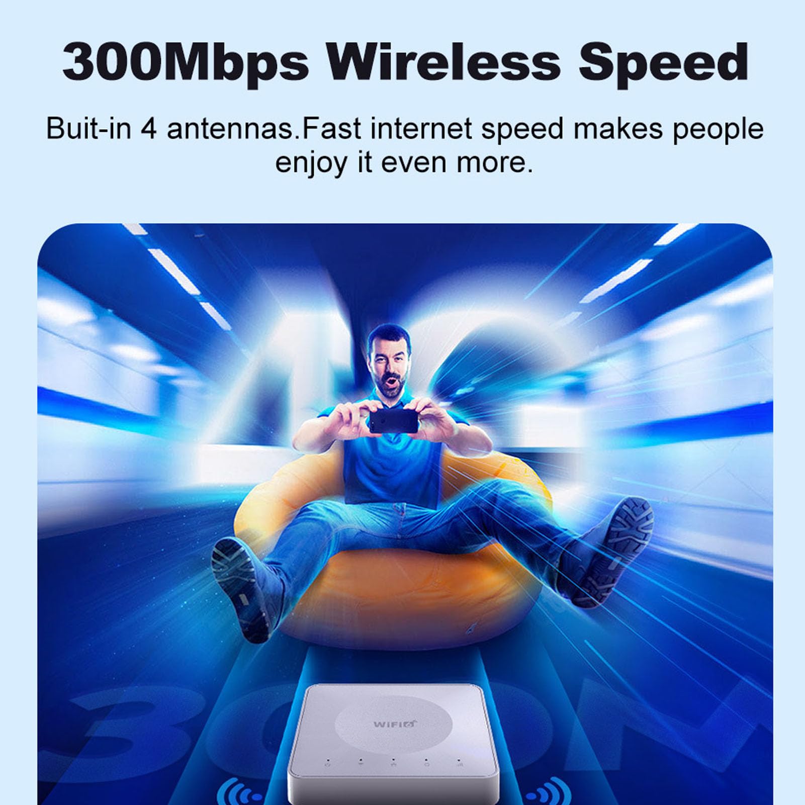 Router WiFi 6 4G CPE, materiał ABS, Duża prędkość 300 Mb/s, Podwójny Port LAN, Przenośny Mobilny Punkt Dostępu do Podróży i Pracy Zdalnej