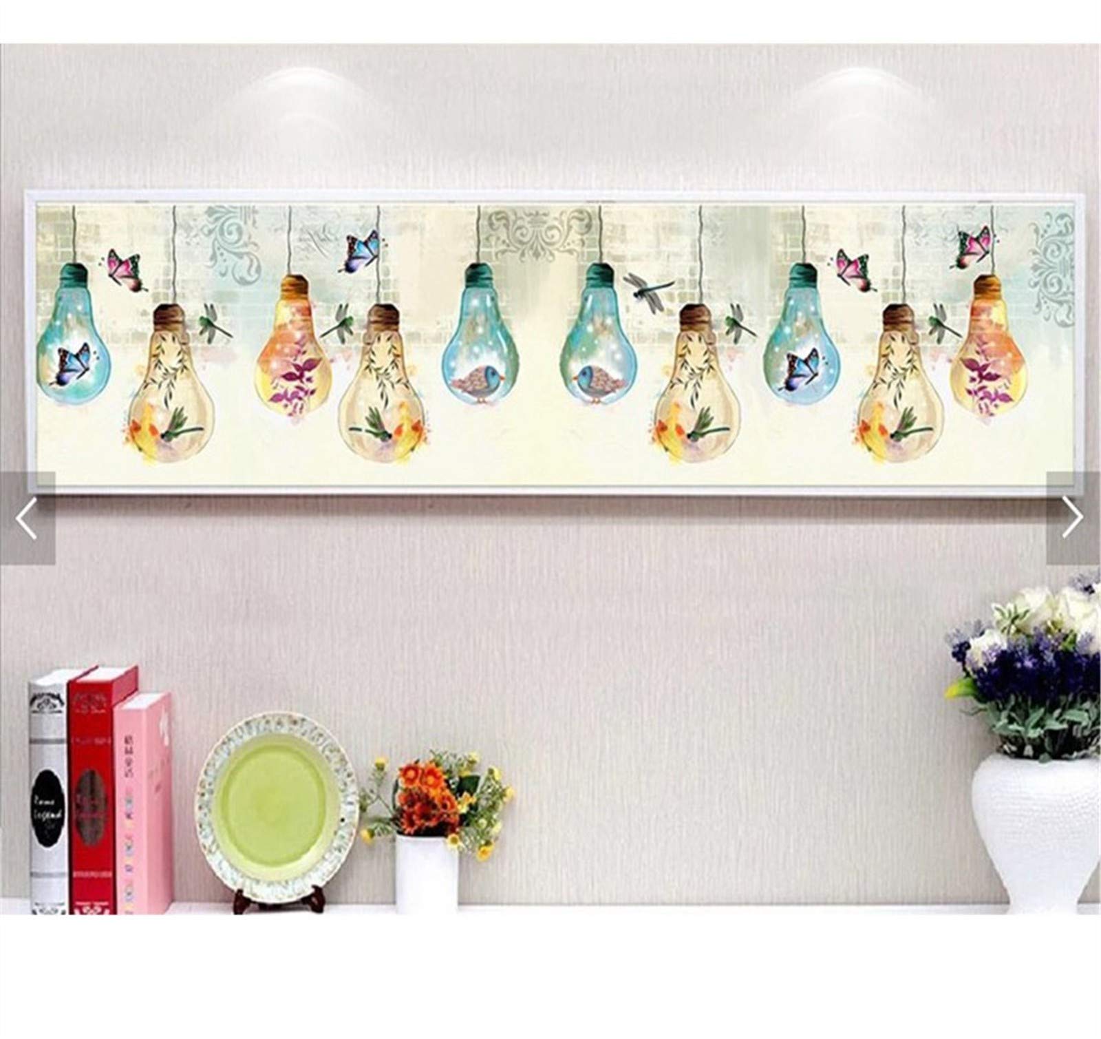 Broderie diamant ampoule colorée 5D contre le stress grand format 32x64