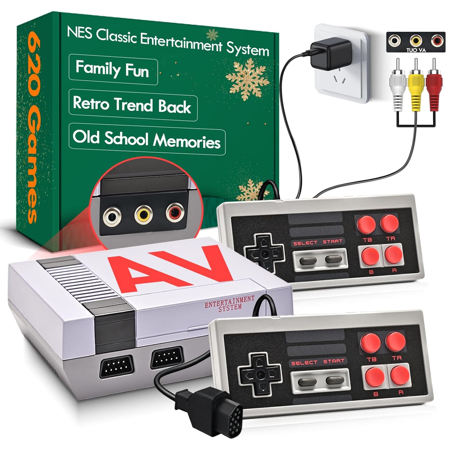 2025 Retro Gaming Console with NES Basic Video games 620,Plug and Play Min…