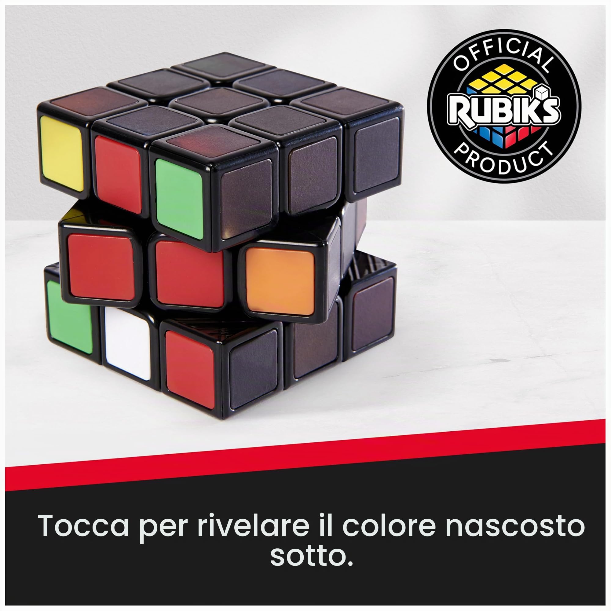 Rubik's Phantom, cubo 3 x 3 con tecnologia avanzata, puzzle 3D difficile da viaggio, antistress, giocattolo antistress, cubo di attività, per adulti e bambini dagli 8 anni in su