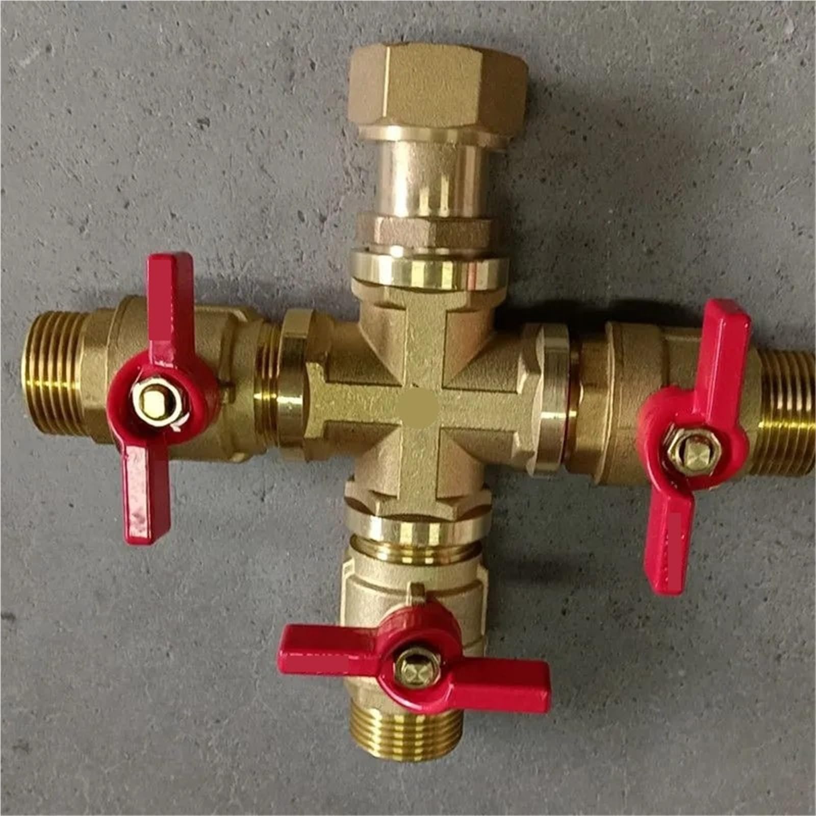 Distribuidor de tubería Agua, 2 uds., 1/2 Pulgada, 1, unión Tira Cobre, Junta en T, Cuatro vías, una Entrada, Doble Salida, Tres Salidas para Grifo, Manguera de Jardín(Size 2)