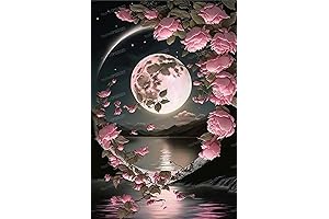 Make Your Own Glittering Rose Lake Masterpiece with RMSGOZO's Intricate Diamond Painting Kit