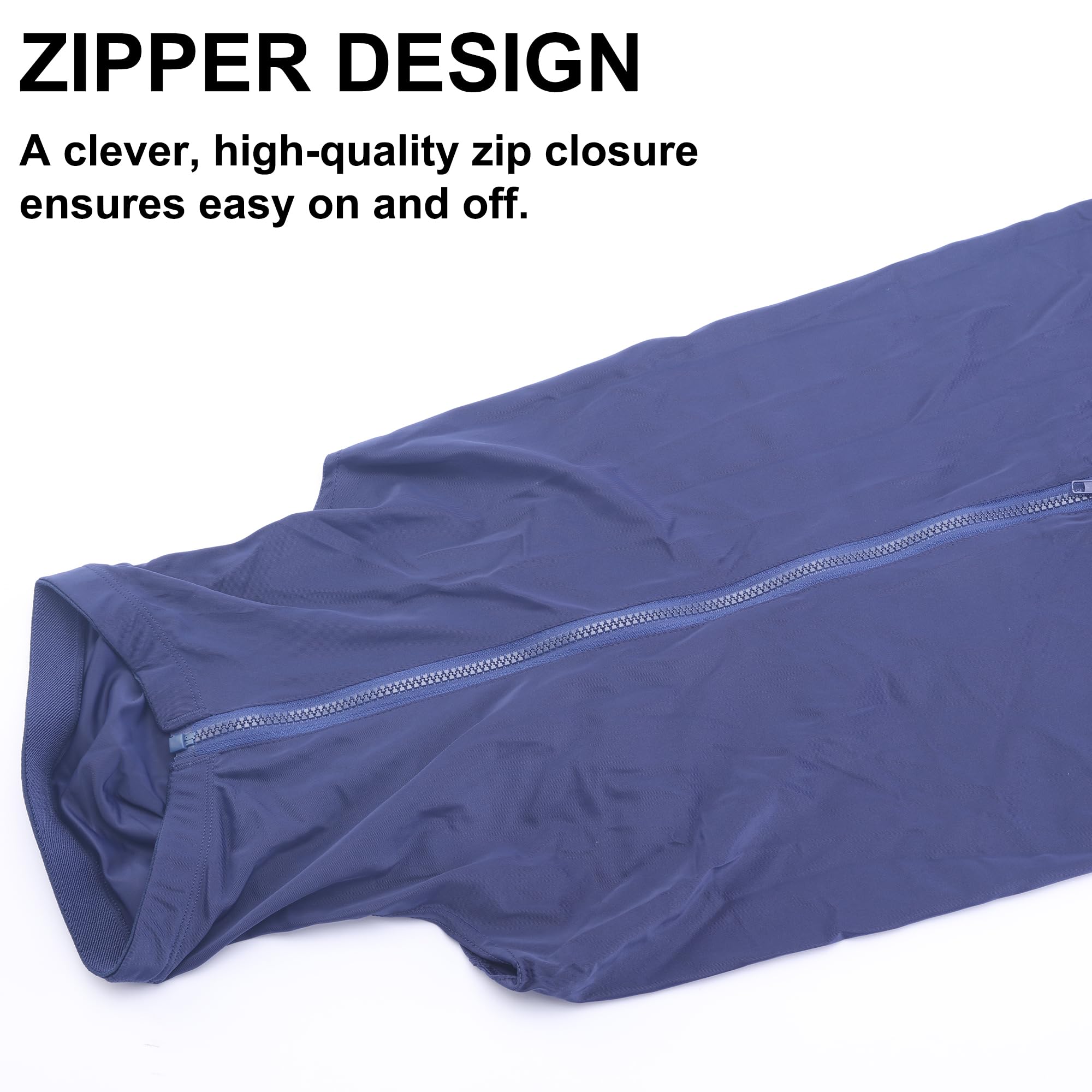 Leberna Hood cavallo lycra elasticizzata con zip - copertura del collo pieno volto XL Blu marino
