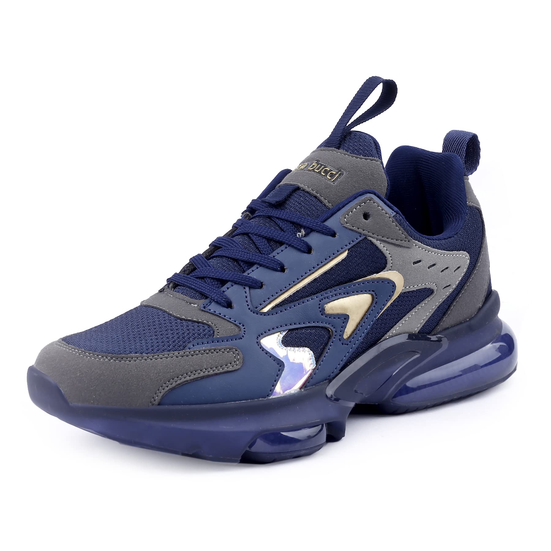 Bacca Bucci® Kraken Mens Street Style Air Sole Solid Sneakers for Men | Casual Shoes for Men- Blue, Size UK6 (B0B859CKDL) Amazon Price History, Amazon Price Tracker