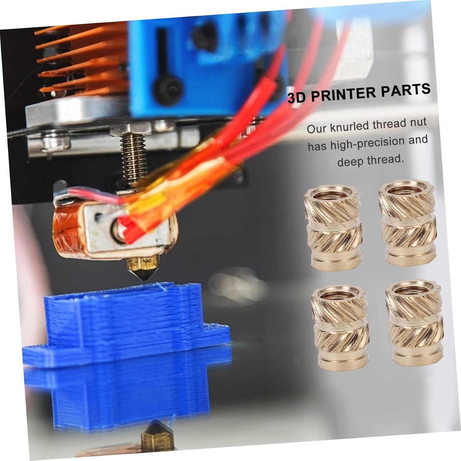 300pcs Threaded Inserts - Knurled Embedment Nuts for Printing Components Easy Installation and Strong Durability