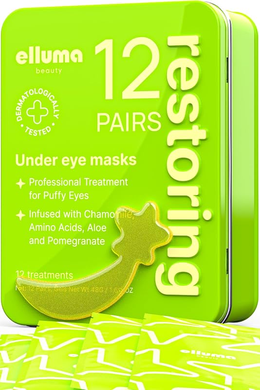 Elluma Beauty Máscaras de Hidrogel para a Região dos Olhos com Camomila, 12 Pares