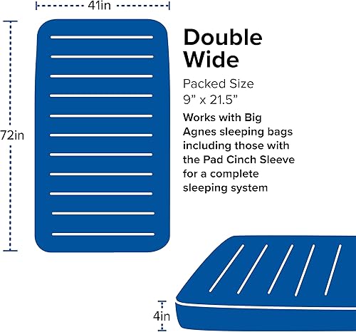 Vista 14 de Big Agnes Captain Comfort Deluxe Camp Almohadilla para dormir autoinflable para todo tipo de clima