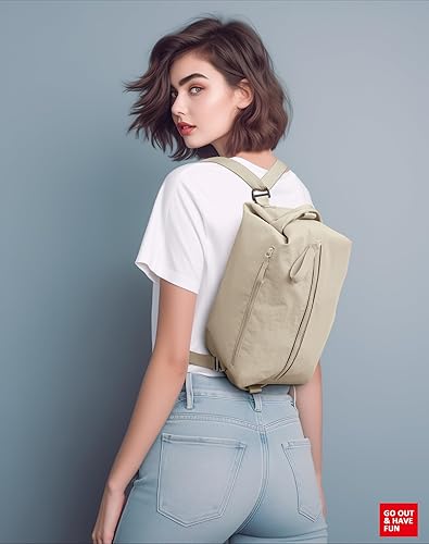 Miniatura 3 de suwarble Pequeñas bolsas cruzadas de gimnasio para mujer, bolsos de viaje, bolsa de hombro, bolsa de pecho, bolsos, bolso de hombro para mujer, Beige