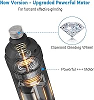 Vista 3 de Casfuy - Lima de uñas para perros con 2 luces LED - Nueva versión, recortador de uñas de mascotas eléctrico potente de 2 velocidades, profesional