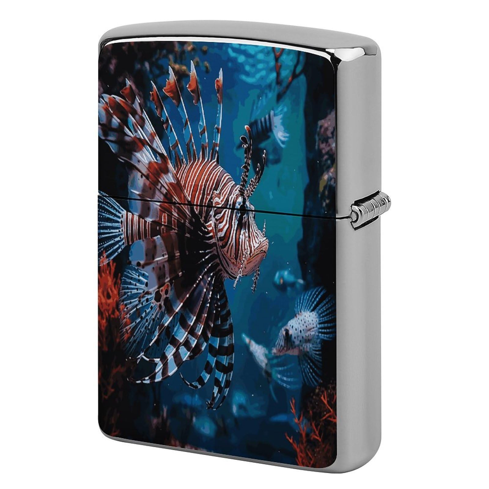 Fodpand Style Fish In Fish Tank Metal Lighter Case Cover Lighter Sleeve