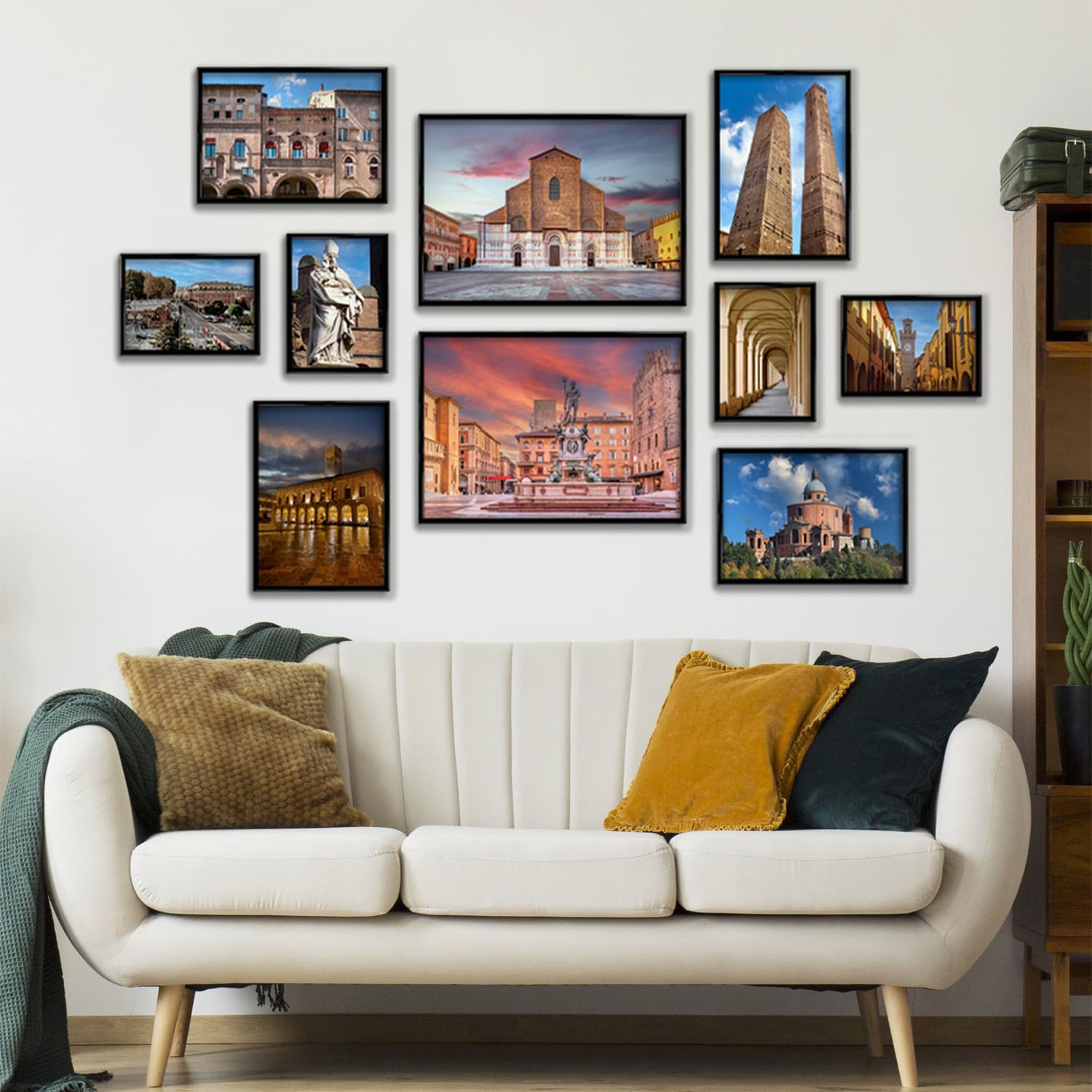 Giallobus - Set 10 poster da parete - Raccolta città Bologna 3 - Carta Patinata - | 2 x A3 42x30cm | 4 x A4 30x21cm | 4 x A5 21x15cm | - SENZA CORNICI - Stampe moderne soggiorno