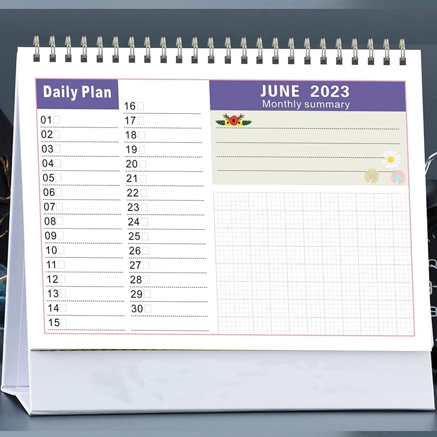 OLOTU Geschenke Stehender Flip-Kalender, Tischkalender 2023, Jan. 2023-Dez. 2023, mit Memo Pages, Tagesplaner, Kalender aus dickem Papier Schreibtischkalender