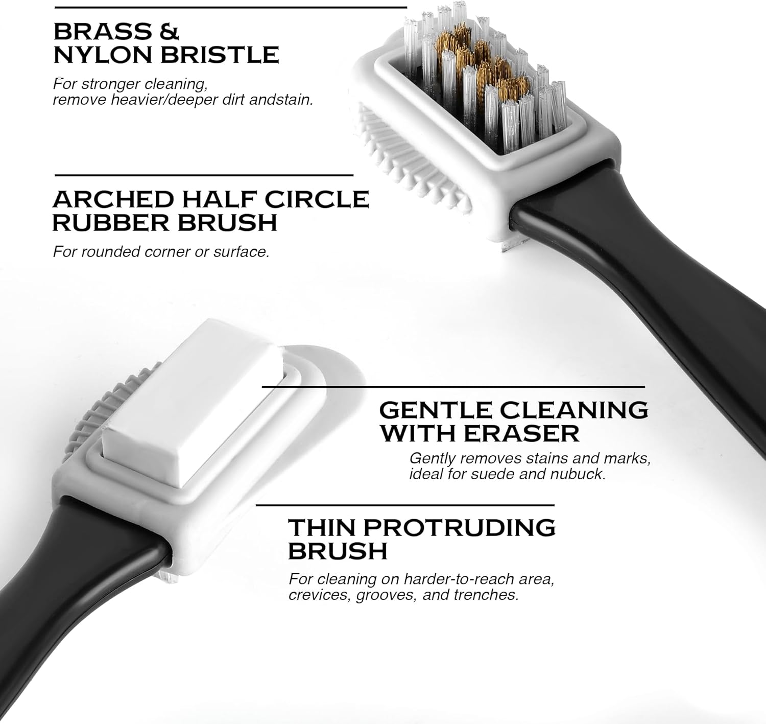 Suede Shoe Cleaner Nubuck Shoe Cleaner and Water Repellent with 4-Side Suede Brush, Microfiber Cloth - Image 3