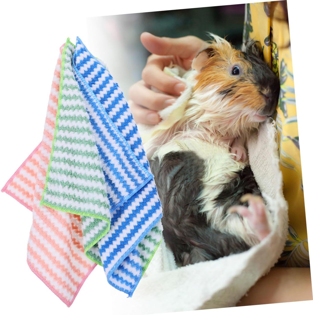 10Pcs Small Animal Blankets for Guinea Hamster Washable Pet Bedding Mats Soft Cushion for Small Pets for Cage Liners and Bedding