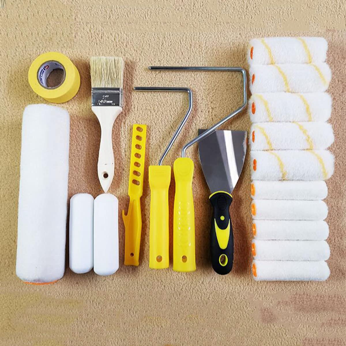 Juego De Rodillos De Pintura, Marco De Rodillo De Pintura De 9 Pulgadas, Juego De Rodillos De Pintura para Paredes, Rodillos De Pintura De 9 Y 4 Pulgadas para Habitación, Hogar, Oficina
