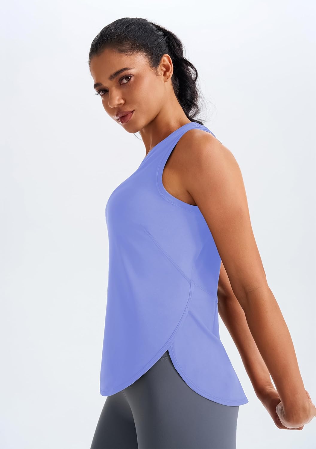 JOYSPELS Ice Silk Workout Tank Tops for Women Cool-Dry Sleeveless Loose Fit Yoga Shirts Athletic - Image 4