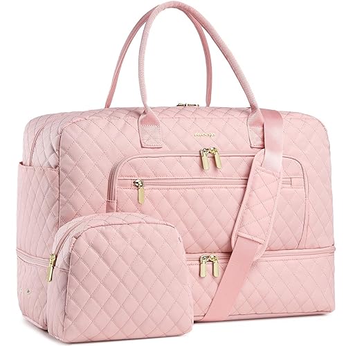 Large Women Travel Duffle Bag - Pink
