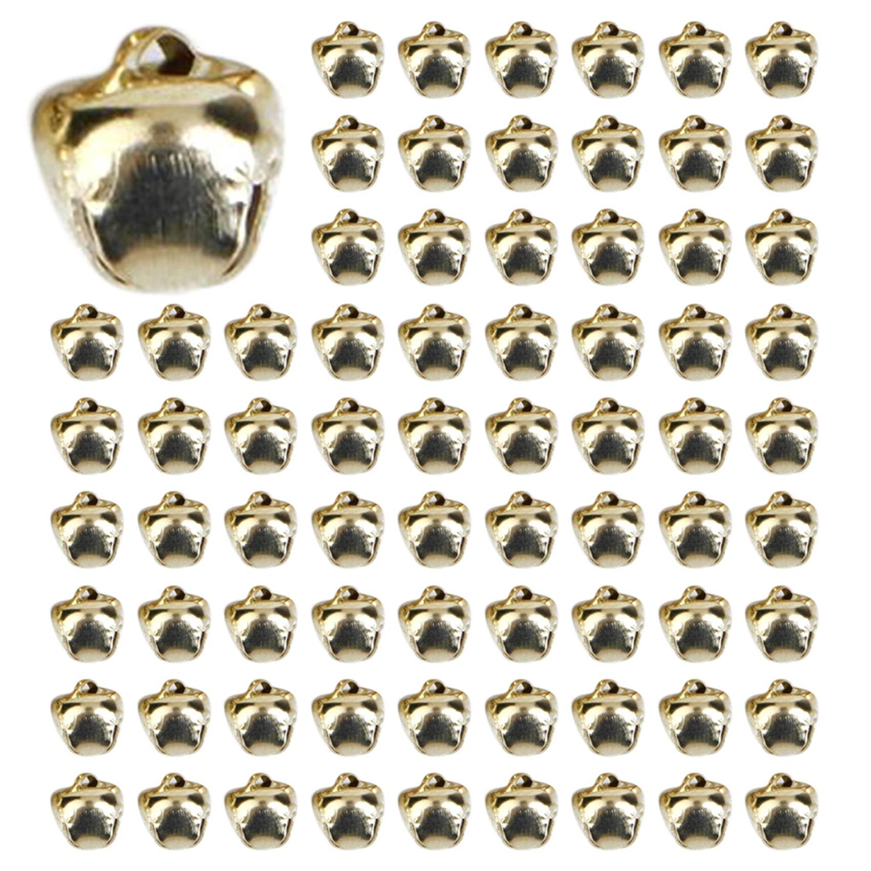 Vjsujehgy Metal Jingle Bells for Jewellery Making Craft 10mm Pack of 500pcs Golden