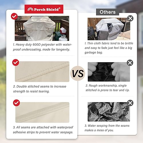 Miniatura 3 de Porch Shield Cubierta para parrilla de gas prémium de 64 pulgadas de ancho x 24 pulgadas de profundidad x 48 pulgadas de alto, cubiertas