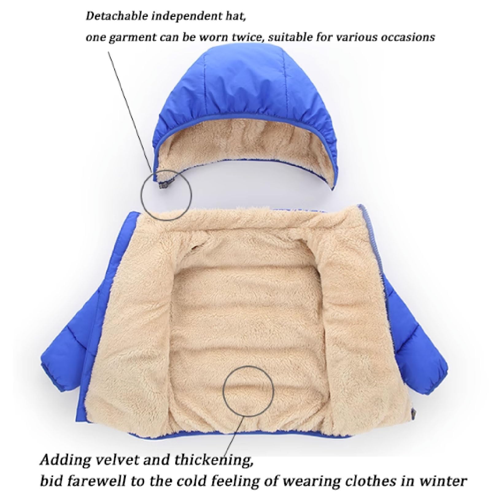 Piumino con Cappuccio per Bambina da Bambino Cappotto Invernale per Bambino Giubbotti in Pile Foderati Caldi Bambino Capispalla Invernale Caldo Piumino Leggero