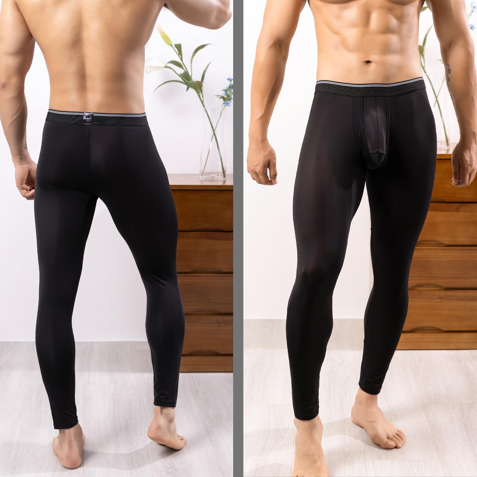 Pantalon de compression pour homme, long, legging, pantalon de course, respirant, sous-vêtement fonctionnel, collant double poche, sous-vêtement éléphant