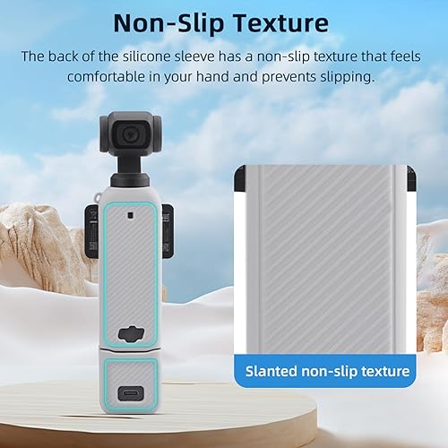 Miniatura 8 de Funda protectora de silicona para DJI Osmo Pocket 3 Funda protectora de silicona Gimbal de mano Accesorios para cámara de acción (gris)