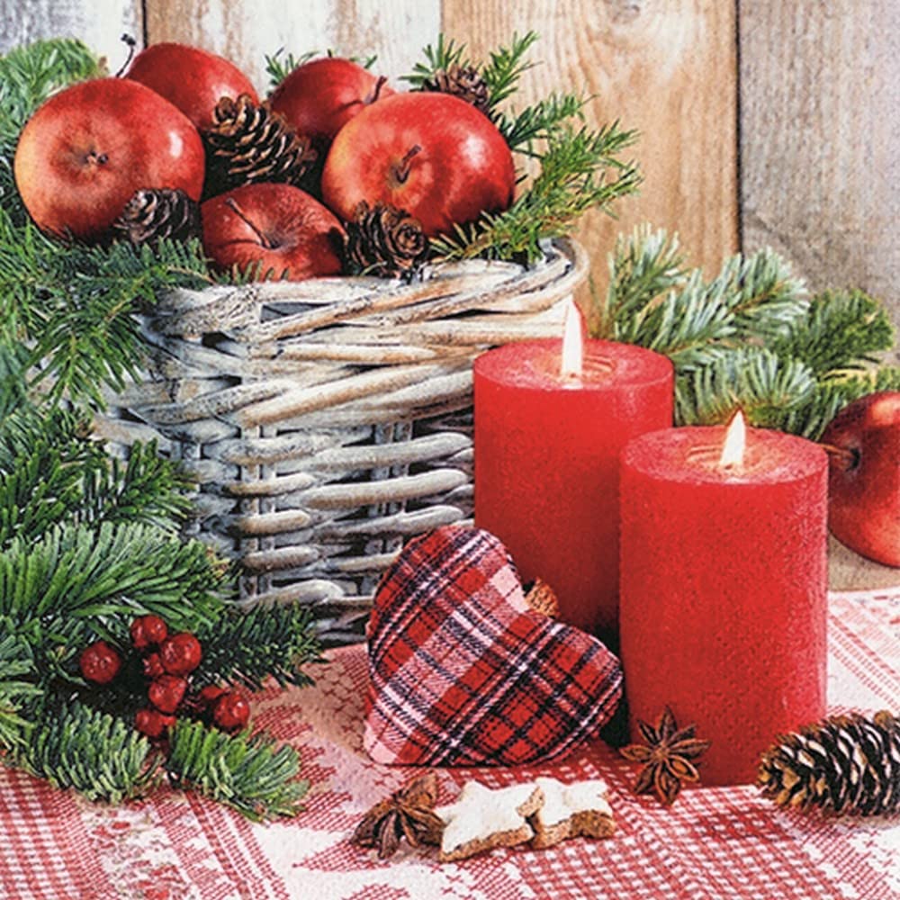 40 Stück 33 X 33 Cm | Weihnachtsservietten Mit Hirschmotiven