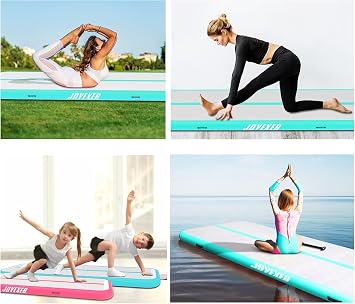 Inflatable Gymnastics Mat, 4in Tumbling Mat, 10ft, Electric Pump