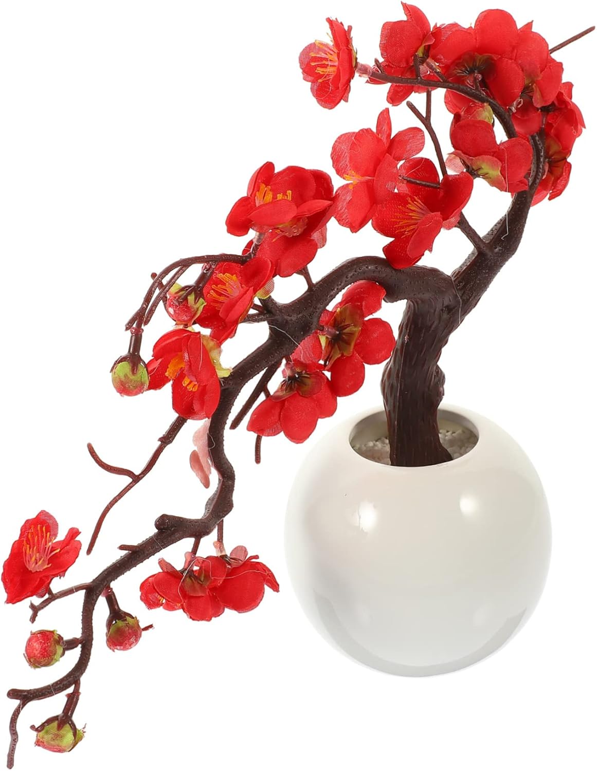 NOLITOY Artificial Plum Potted Plant Artificial Bonsai Tree
