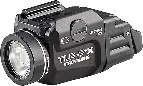 Streamlight 69424 TLR-7A Flex - Luz táctica de perfil bajo montada en riel de 500 lúmenes, incluye interruptor alto montado en la luz más