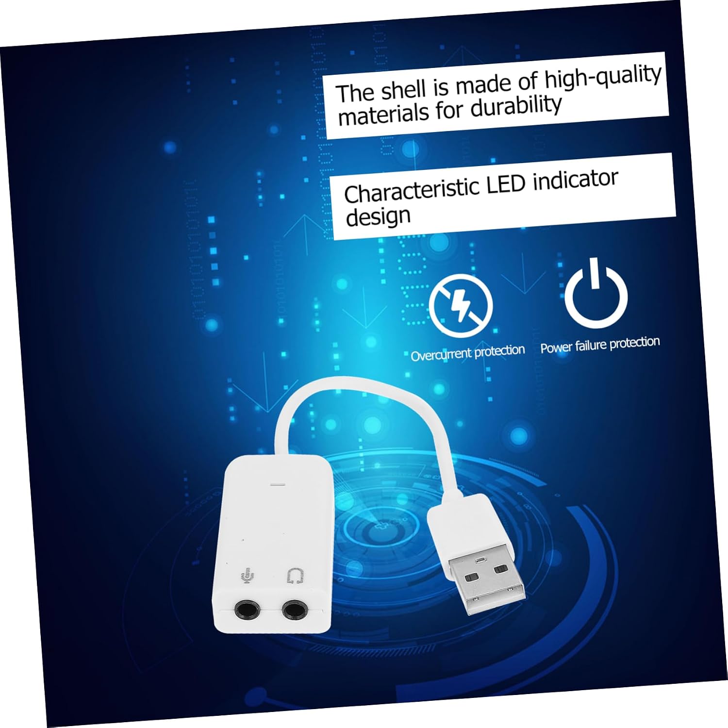 2pcs USB External Sound Card Adapter Channel Independent Audio Device for Laptop and Desktop Easy and Play Noise Reduction for Streaming and Recording Pack