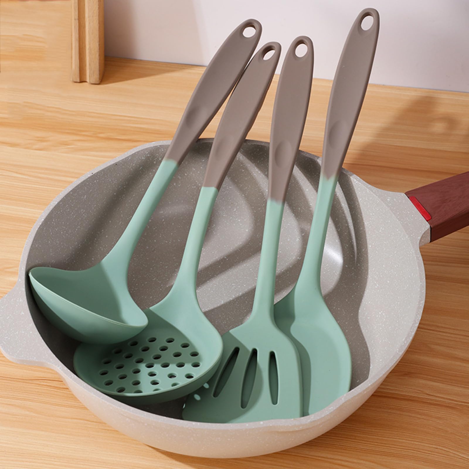 Juego De 4 Utensilios De Cocina De Silicona, Antiadherentes Y Resistentes Al Calor,Juego De Utensilios De Cocina,Kit De Utensilios De Cocina De Silicona