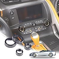 Vista 9 de LLKUANG Cobertura de Botón de Perilla de Volumen de AC para Consola Central Compatible con Chevrolet Corvette C7 2014-2019 Aleación de Aluminio