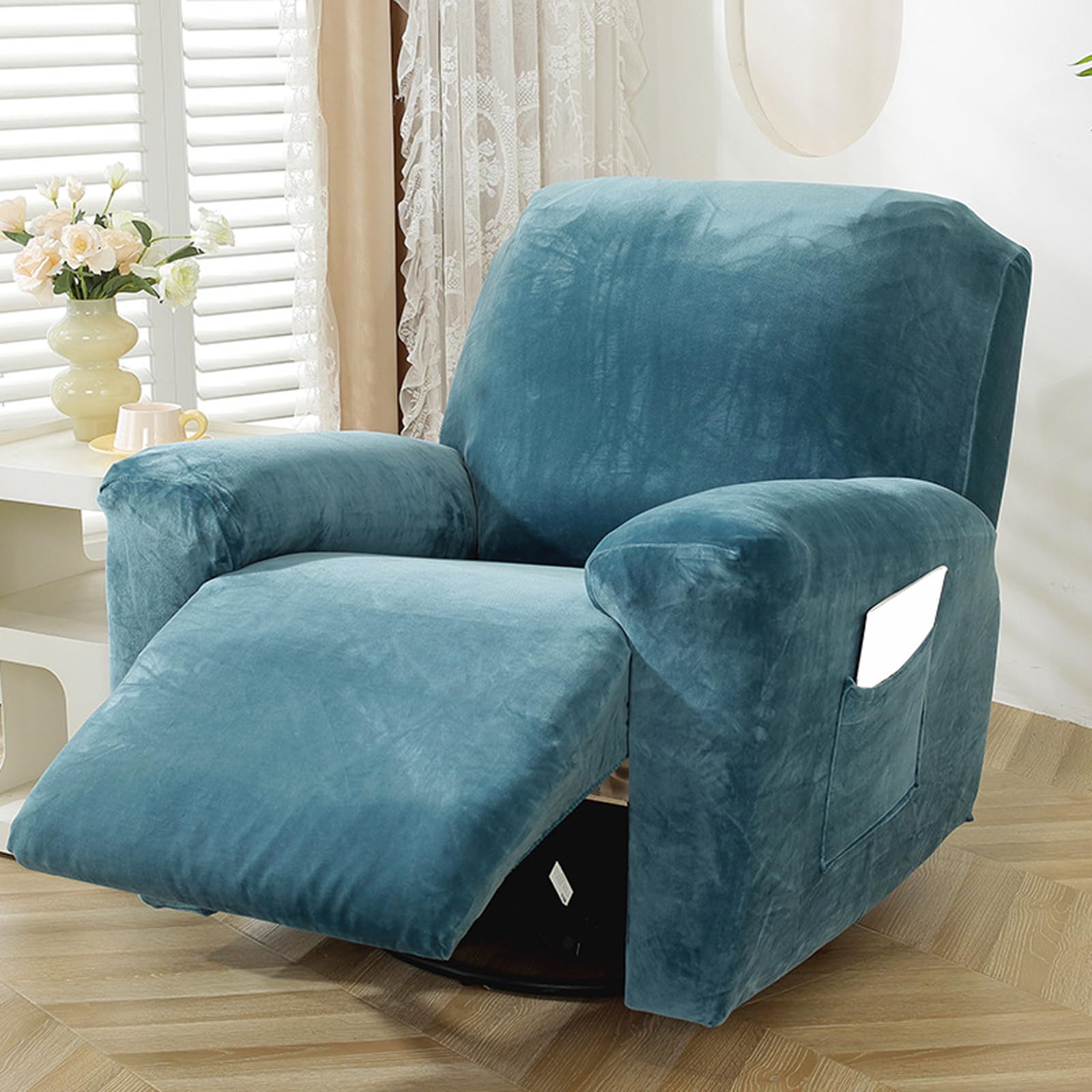 Copripoltrona Relax Reclinabile Universale,Copripoltrona Reclinabile Velluto,Copri Poltrona Elettrica all-Inclusive,Fodere per Poltrona Relax Lavabile,Morbido,per 1,2,3posti