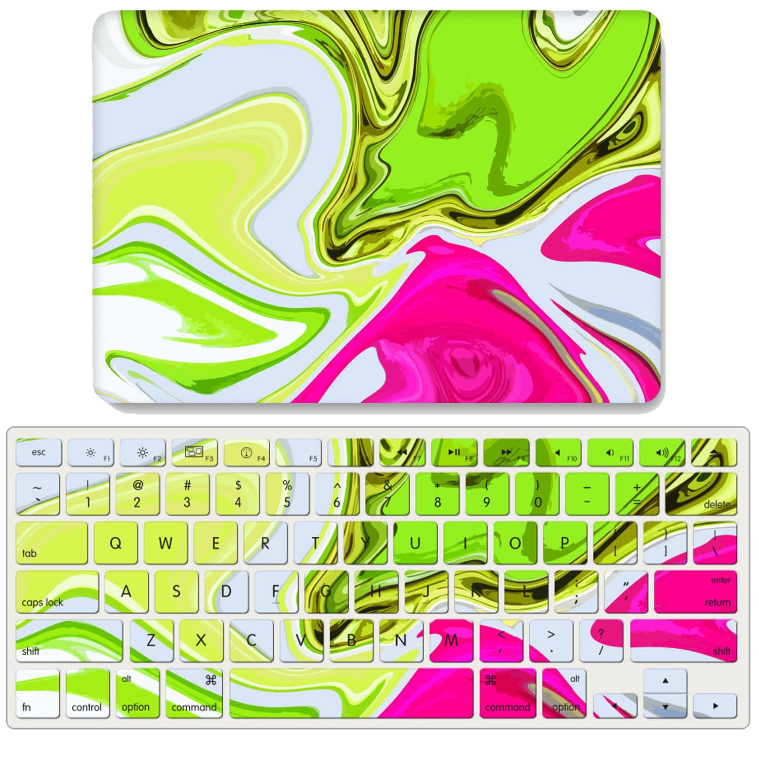 Funda MacBook Pro 16 pulgadas A2141 JZ Fluid Marble carcasa dura sólida laptop 7