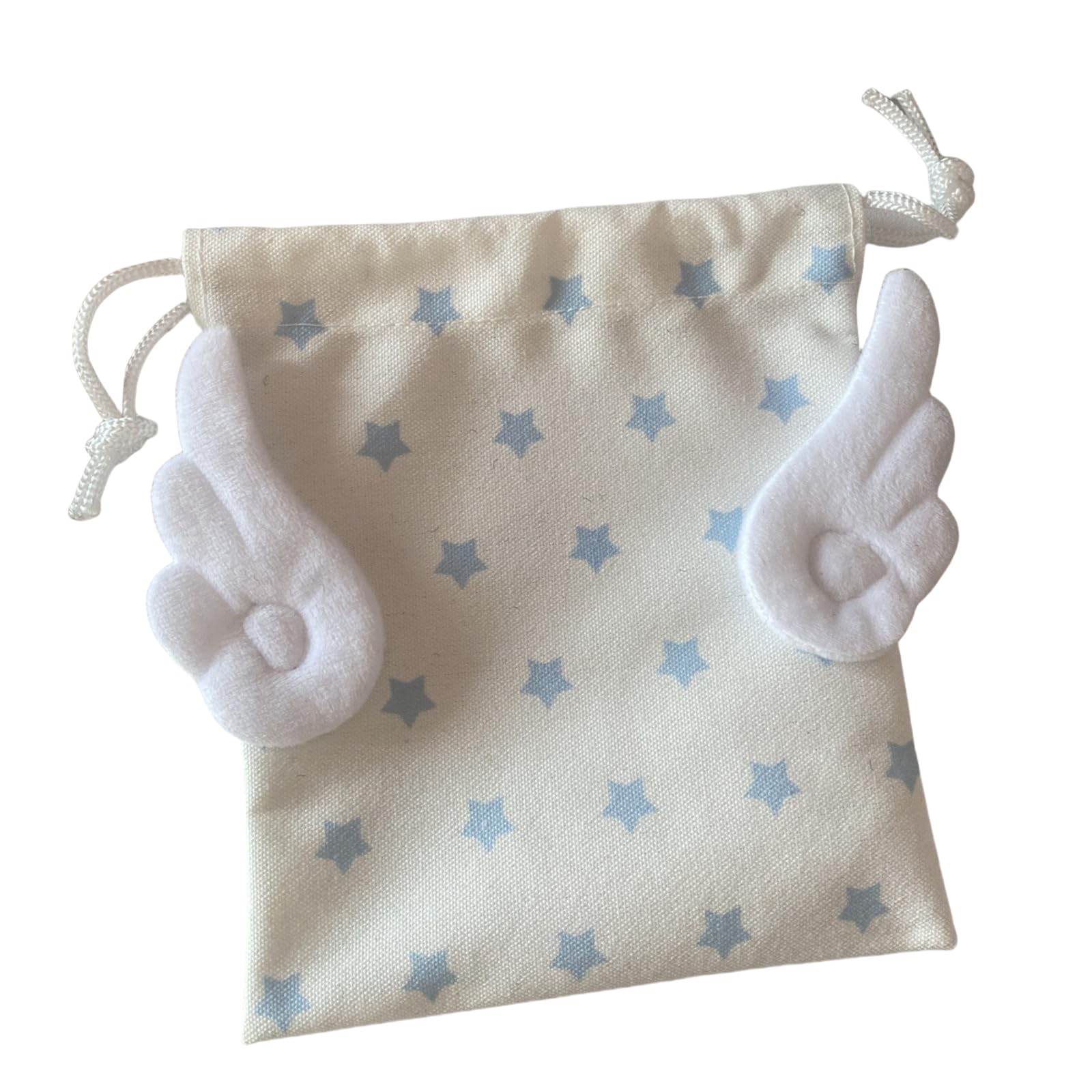 Yhplxyuus Fashionable Canvas Cosmetic Storage Bag with Star Pattern Drawstring Closure Dustproof Portable Makeup Organiser Drawstring Travel Toiletry Bag