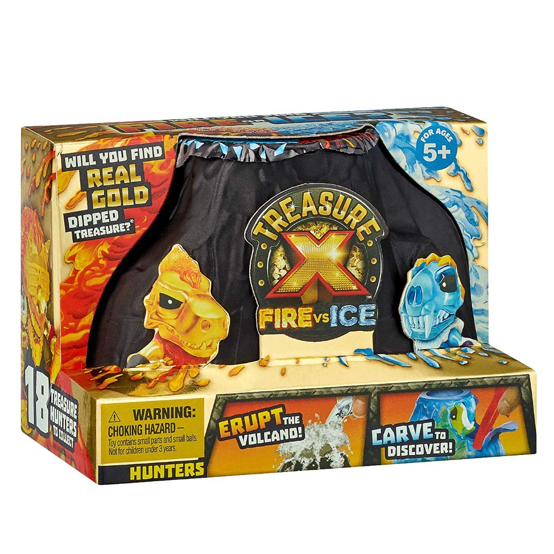 TREASURE X Treasure Hunters Single Pack, 5+, Unbox Adventure, Real Gold Dipped Treasure, 7 cm, Manual Operation, Styles Vary